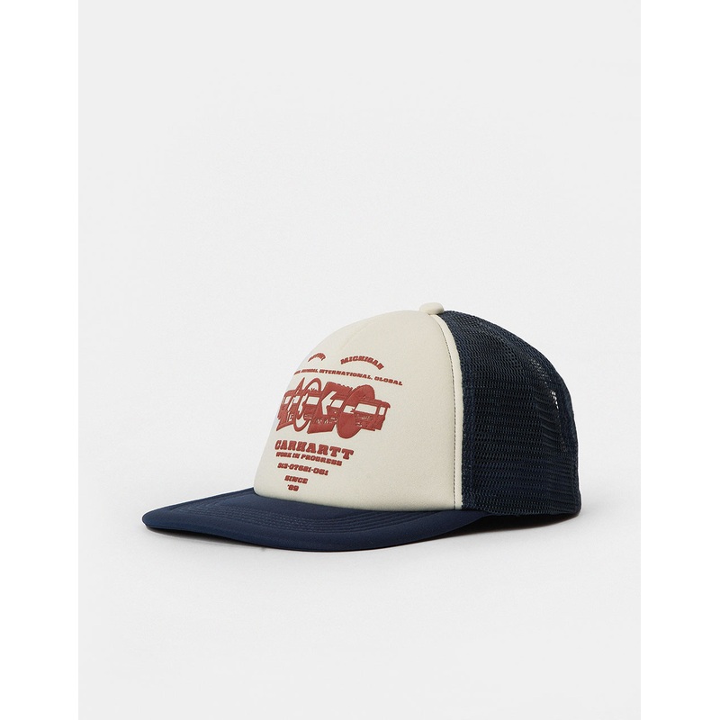 Carhartt WIP Runaway Trucker Cap – Natural/Blue