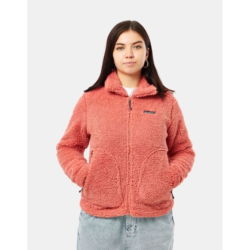 Columbia Womens Winter Pass Sherpa FZ Fleece – Dark Coral