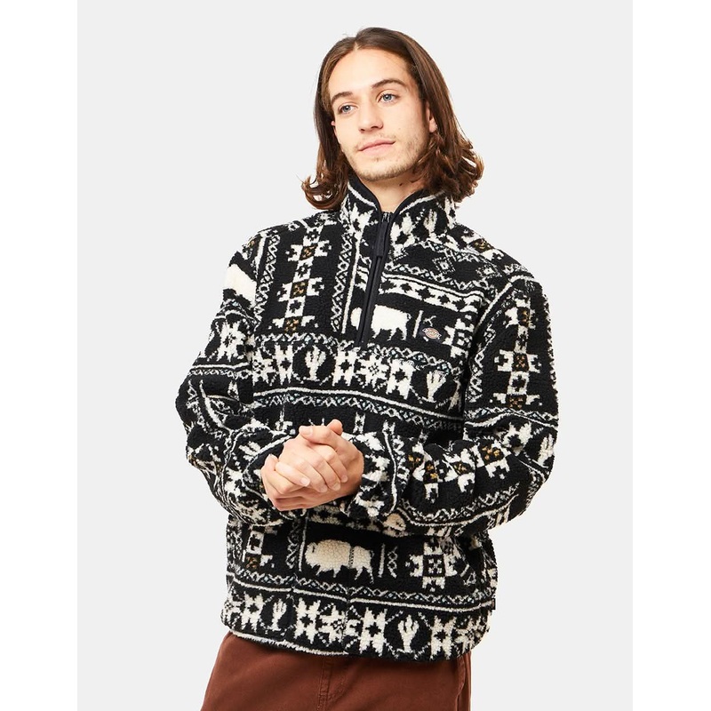 Dickies Hays Quarter Zip Fleece – Nordic All Over Print Dark