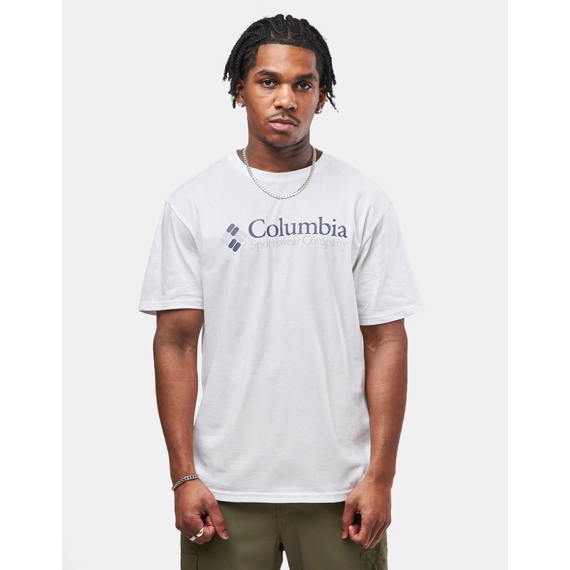 Columbia CSC Basic Logo T-Shirt – White/Retro Logo
