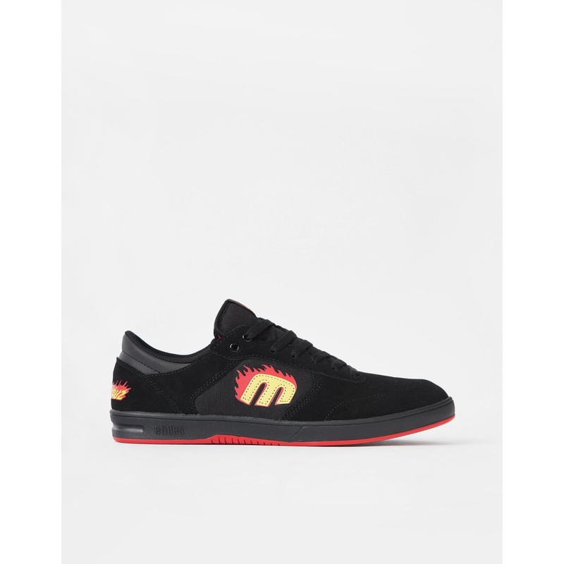 Etnies x Santa Cruz Windrow ‘Flame Pack’ Skate Shoes – Black/Red/Black