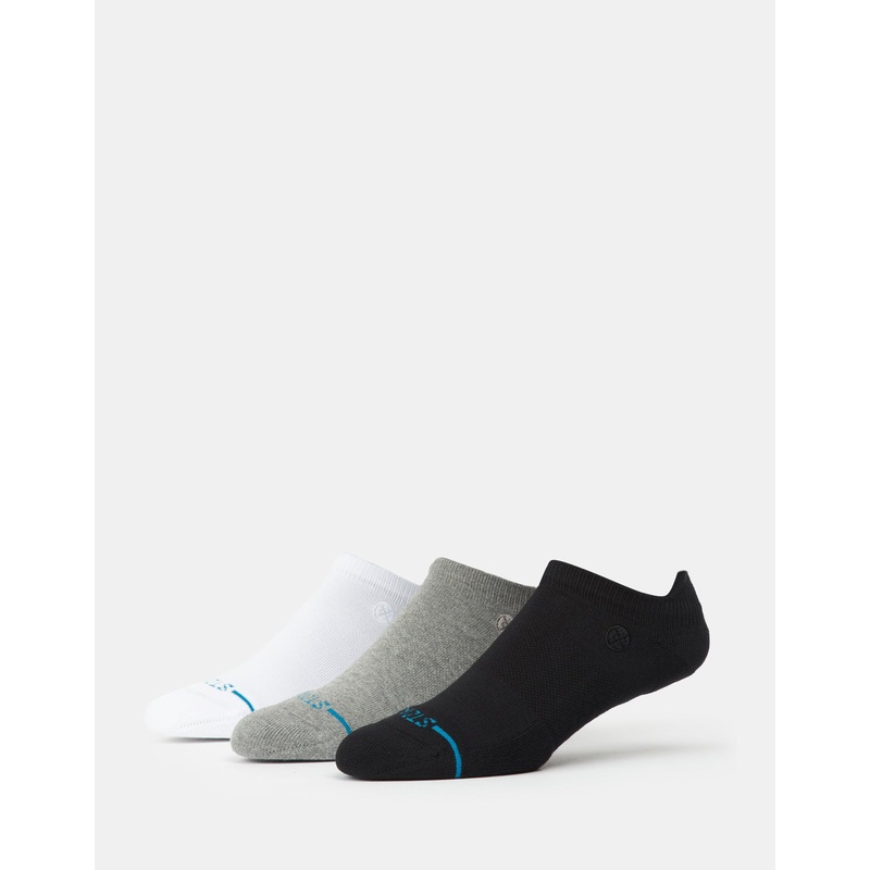 Stance Icon Low Tab 3 Pack Socks – Black