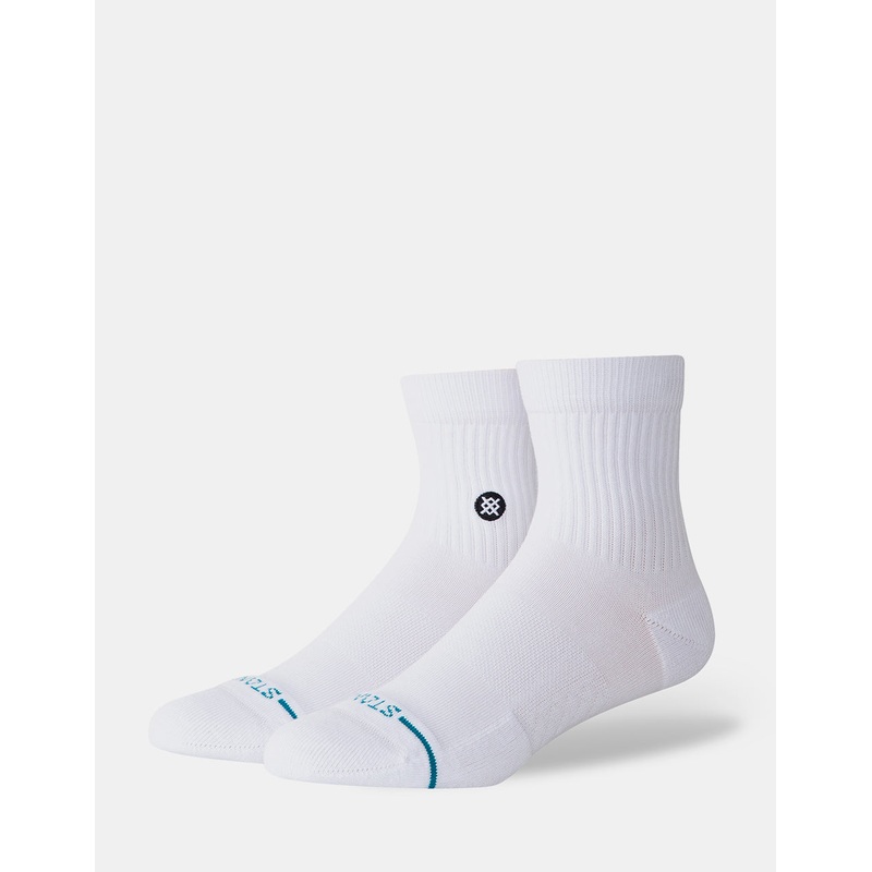 Stance Icon Quarter 3 Pack Socks – White