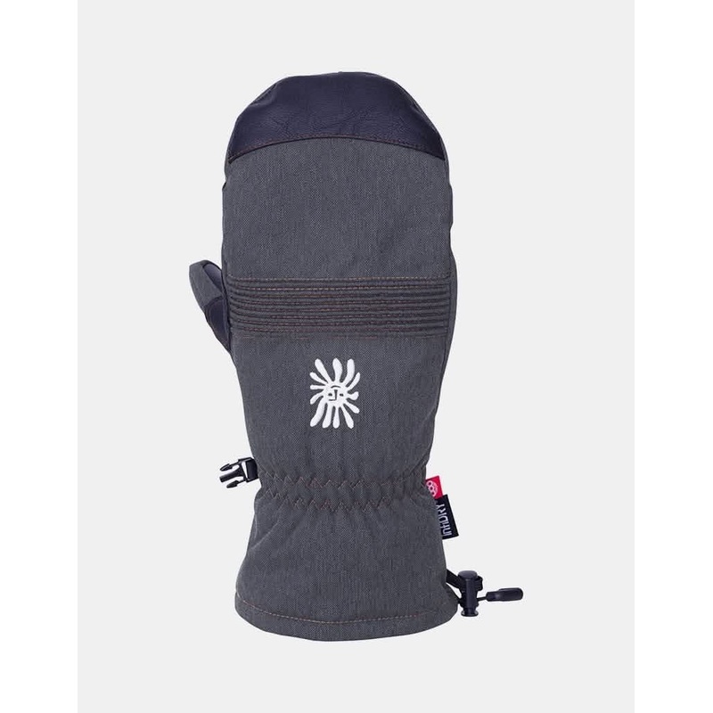 686 Lander Snowboard Mitts – Forest Black Denim