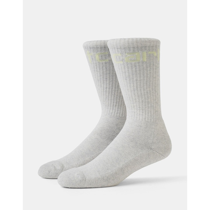 Carhartt WIP Carhartt Crew Socks – Ash Heather/Air Green