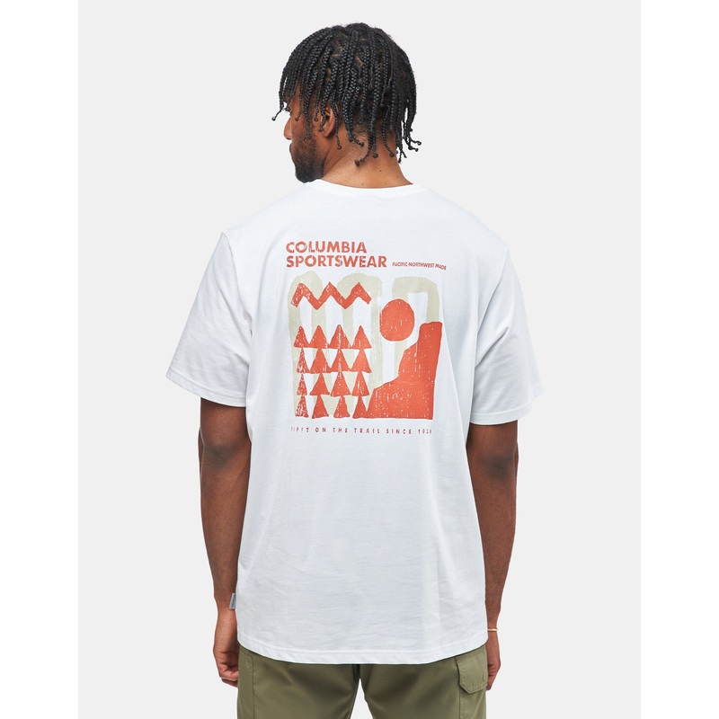 Columbia Explorers Canyon Back T-Shirt – White/Explore Outdoors