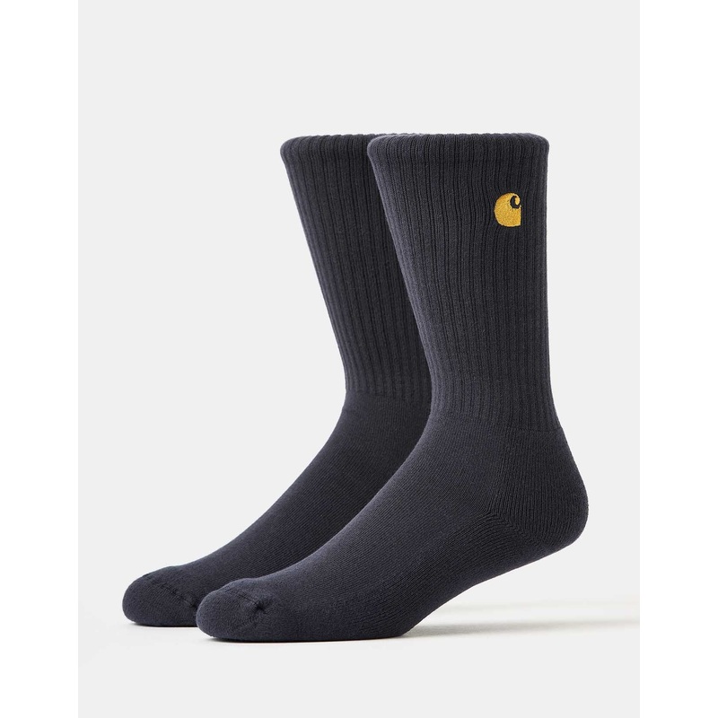 Carhartt WIP Chase Crew Socks – Dark Navy/Gold