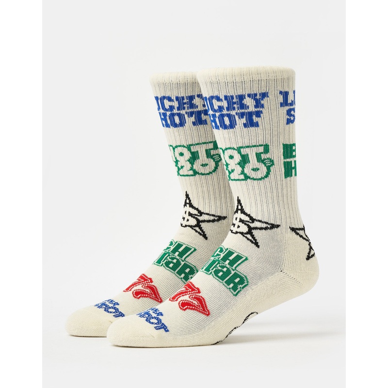 HUF Lucky Crew Socks – Natural