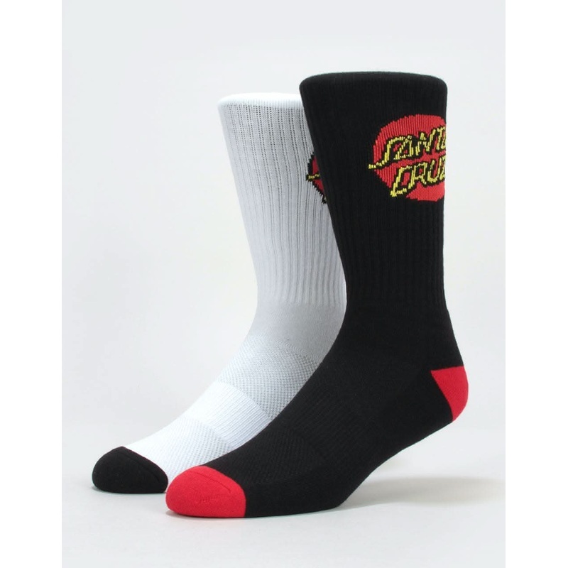 Santa Cruz Classic Dot Socks 2 Pack – Assorted