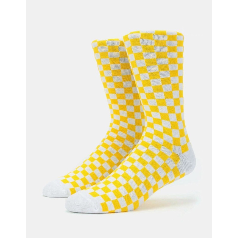 Chequered Socks – White/Yellow
