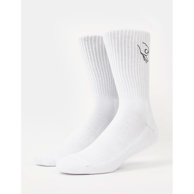 Gotcha Crew Socks – White
