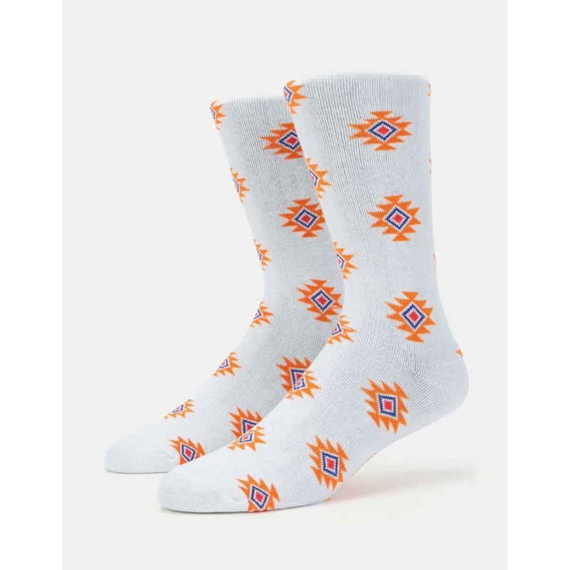 Navajo Socks – White