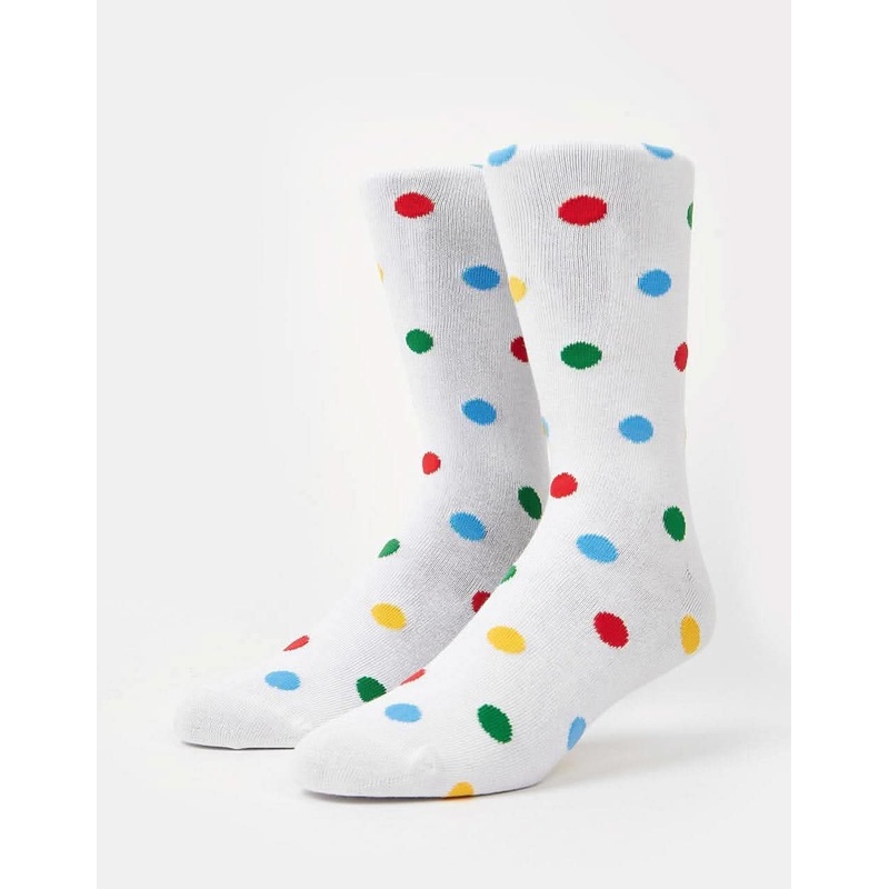 Polka Dot Socks – White