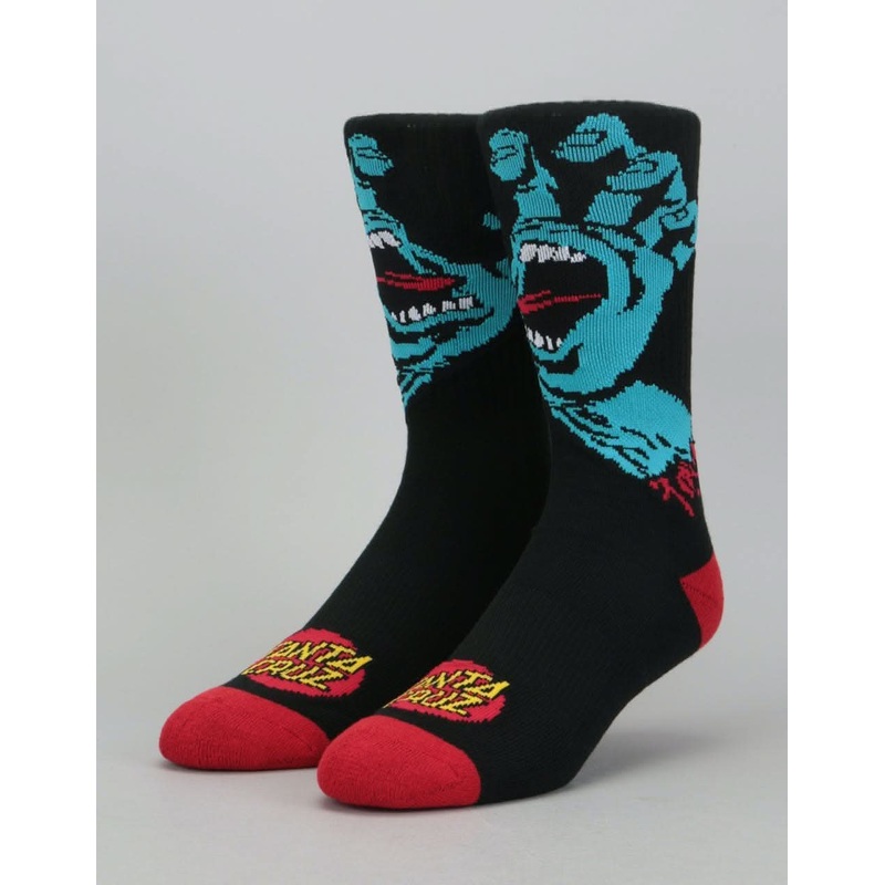 Santa Cruz Screaming Hand Socks – Black