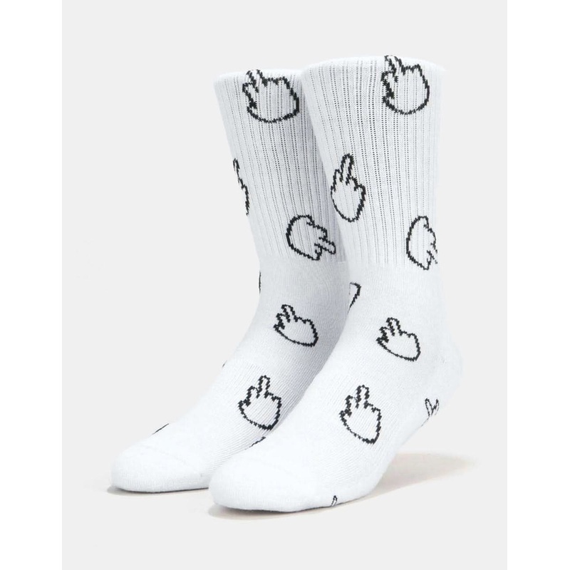 The Bird Crew Socks – White/Black