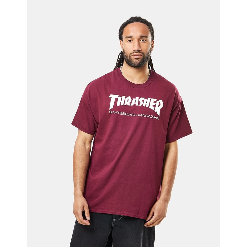 Thrasher Skate Mag T-Shirt – Maroon/White