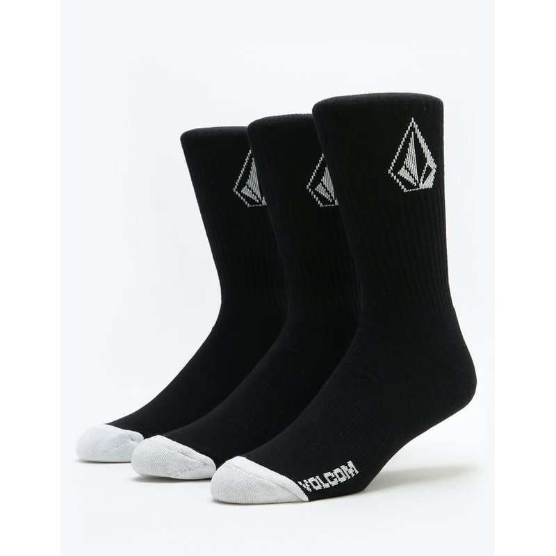 Volcom Full Stone 3 Pack Socks – Black