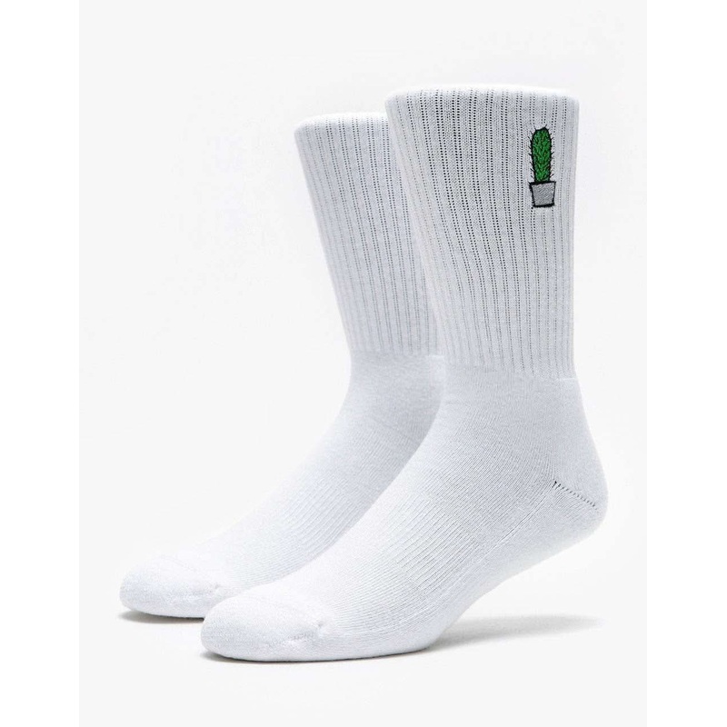 Cactus Crew Socks – White