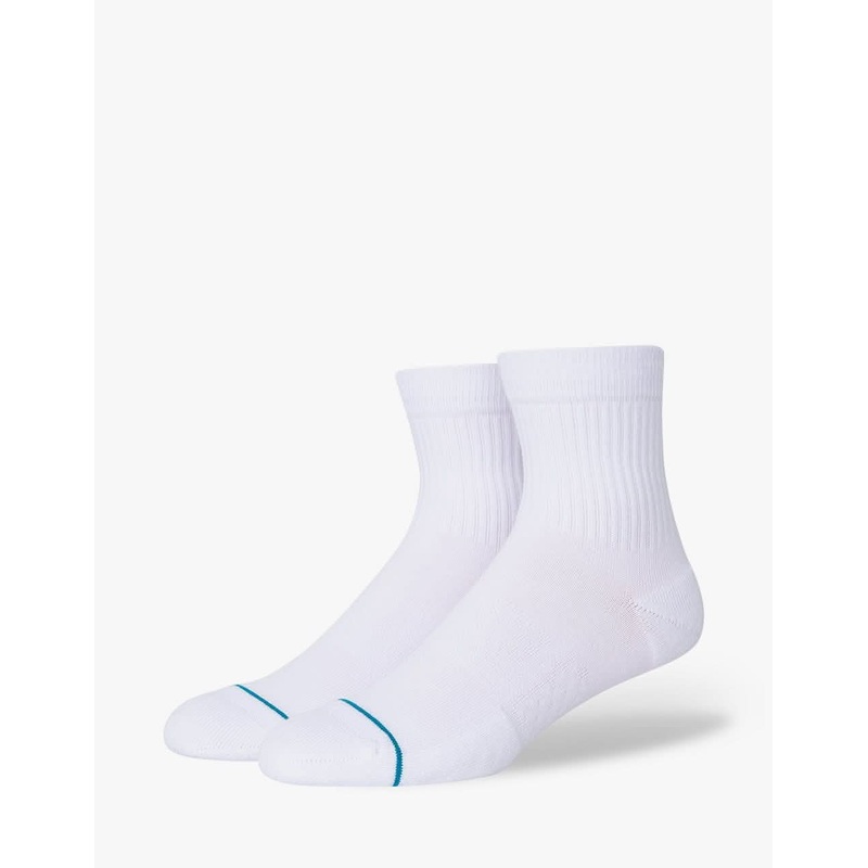 Stance Icon Quarter Classic Crew Socks – White