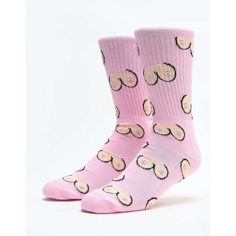 The Twins Crew Socks – Light Pink