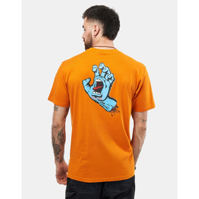 Santa Cruz Screaming Hand Chest T-Shirt – Amber