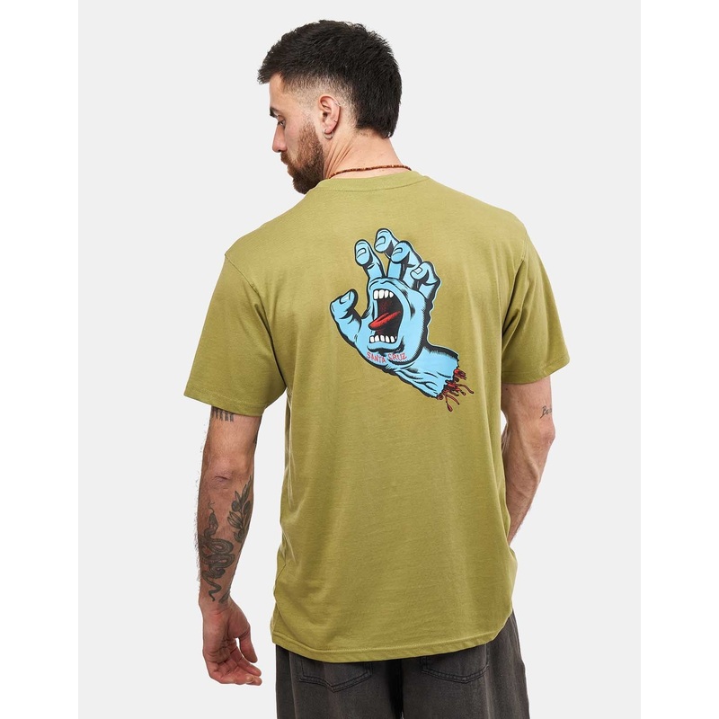 Santa Cruz Screaming Hand Chest T-Shirt – Iguana