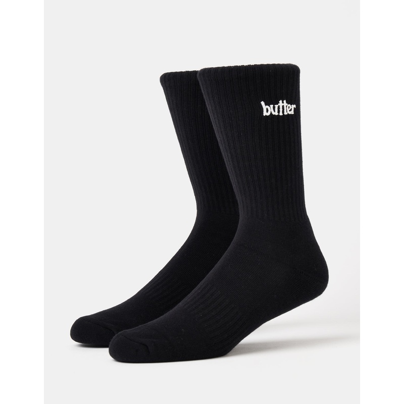 Butter Goods Basic Crew Socks – Black