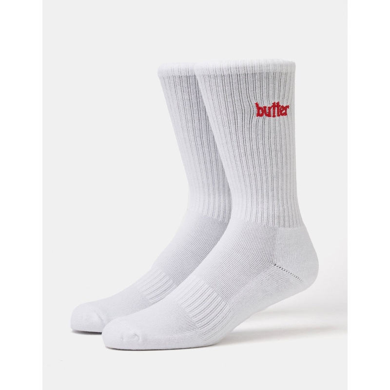 Butter Goods Basic Crew Socks – White