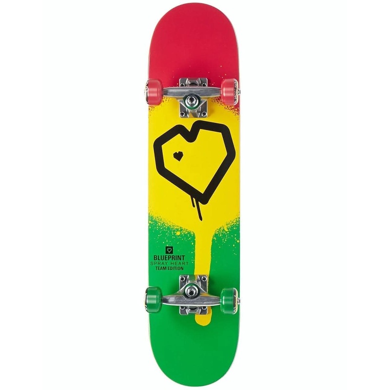 Blueprint Spray Heart Complete Skateboard – 8