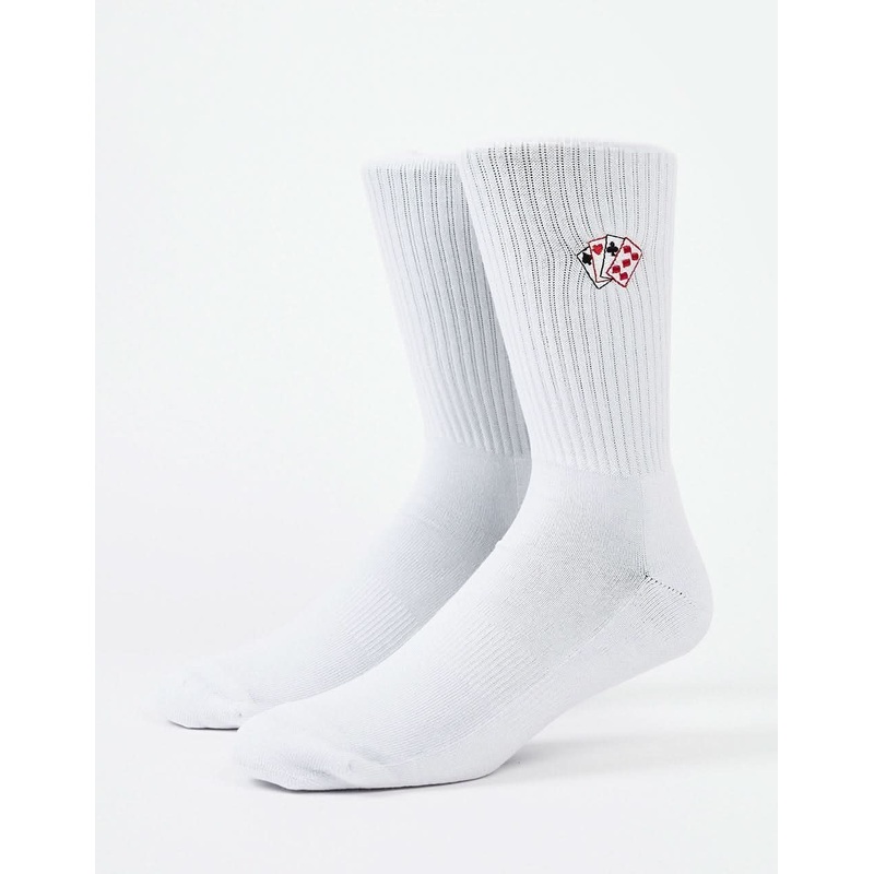 Flush Crew Socks – White