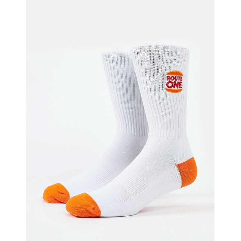 King Crew Socks – White
