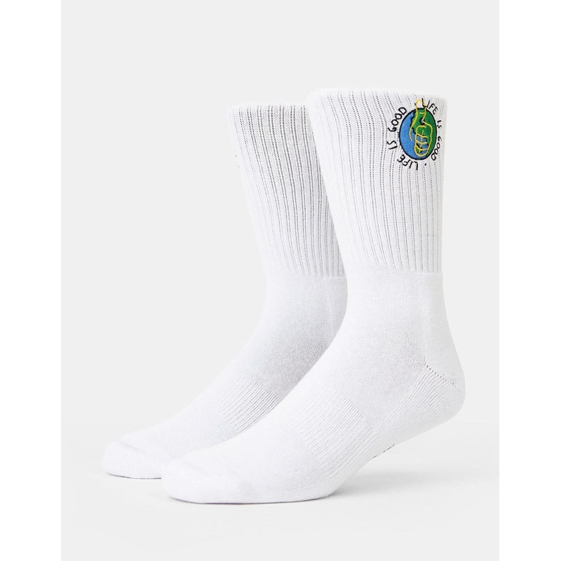 Life Is Good Socks – White