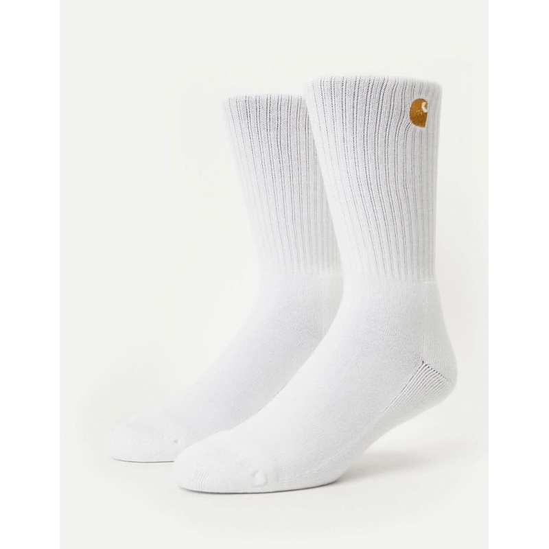 Carhartt WIP Chase Socks – White/Gold