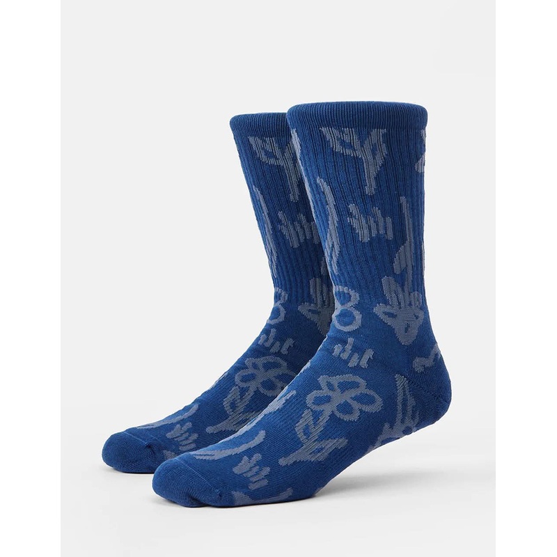 Wildflower Crew Socks -Navy