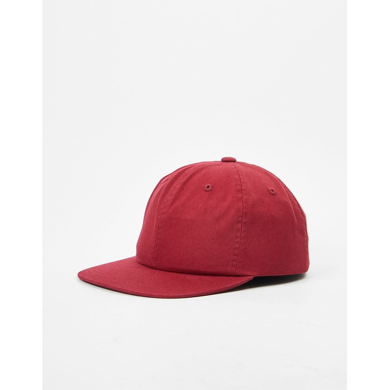6 Panel (Unstructured) Cap – Burgundy