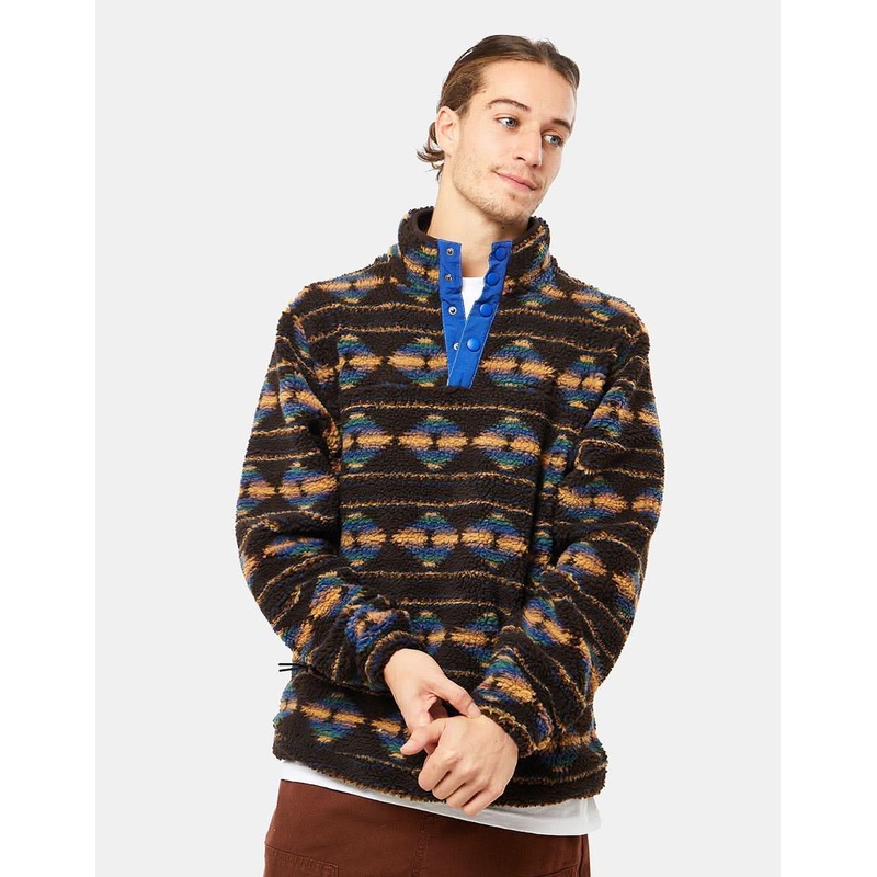 Kinley Fleece – Capuccino/Blue