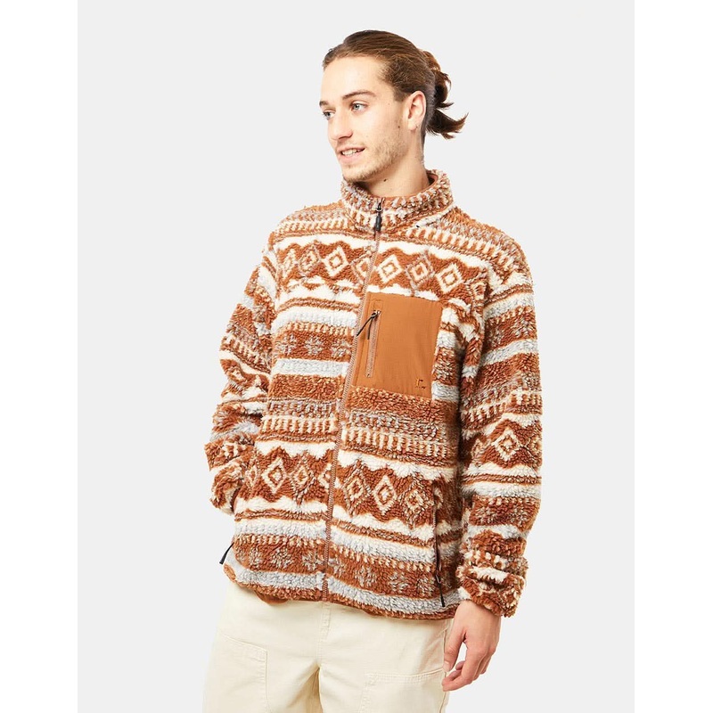 Sharwa Fleece – Angora/Tan Brown