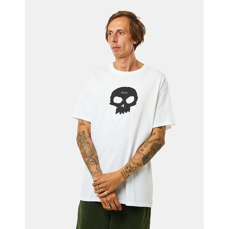 Zero Single Skull T-Shirt – White/Black