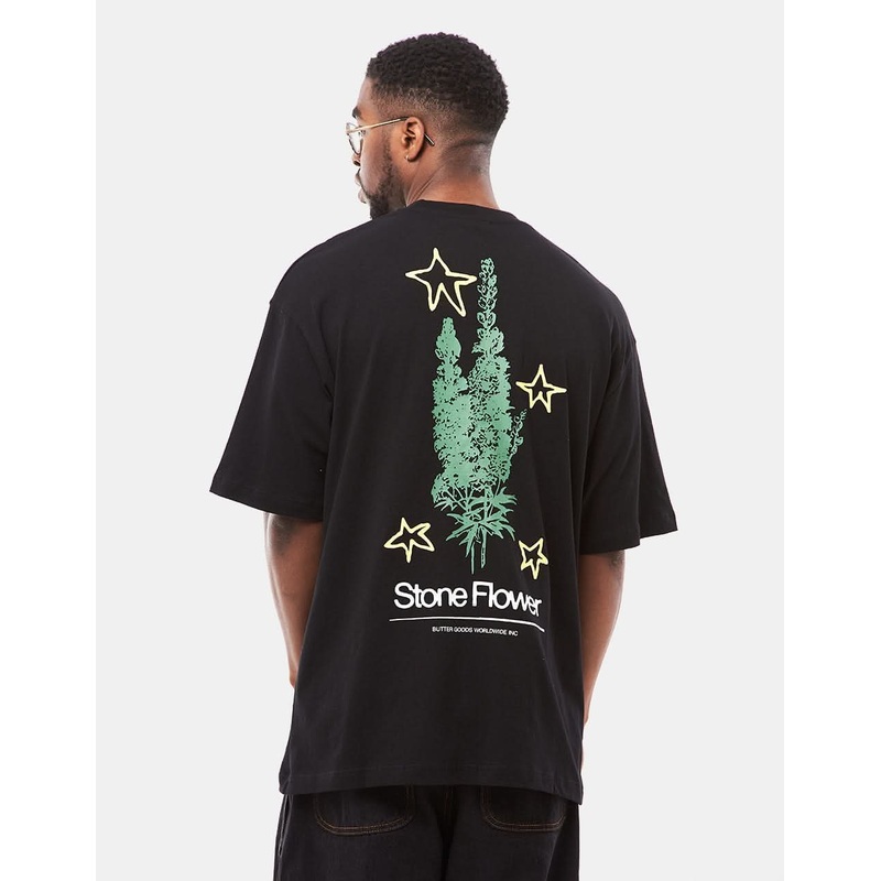 Butter Goods Stone Flower T-Shirt – Black