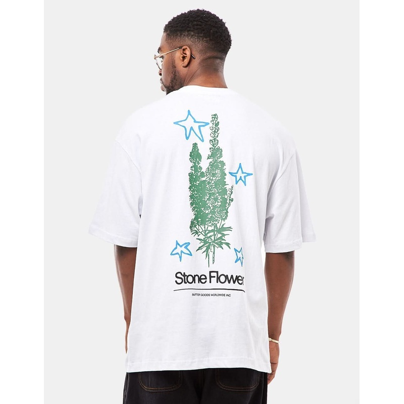 Butter Goods Stone Flower T-Shirt – White