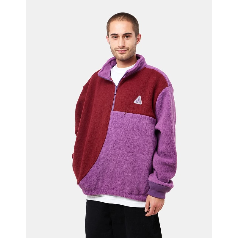HUF Expedition 1/4 Zip Pile Fleece – Berry