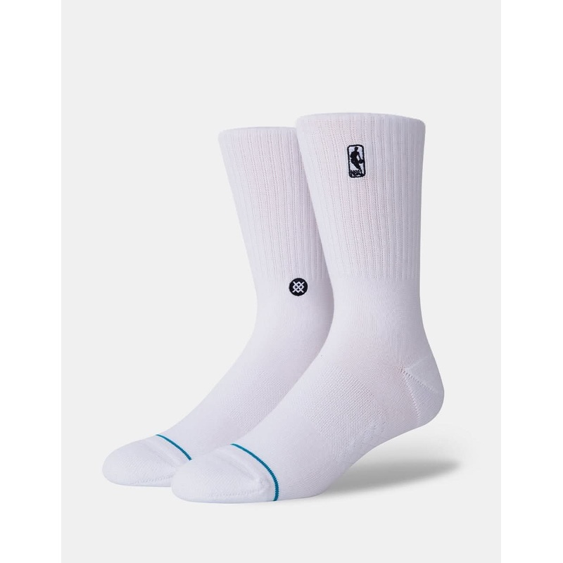 Stance x NBA Logoman Crew Socks – White