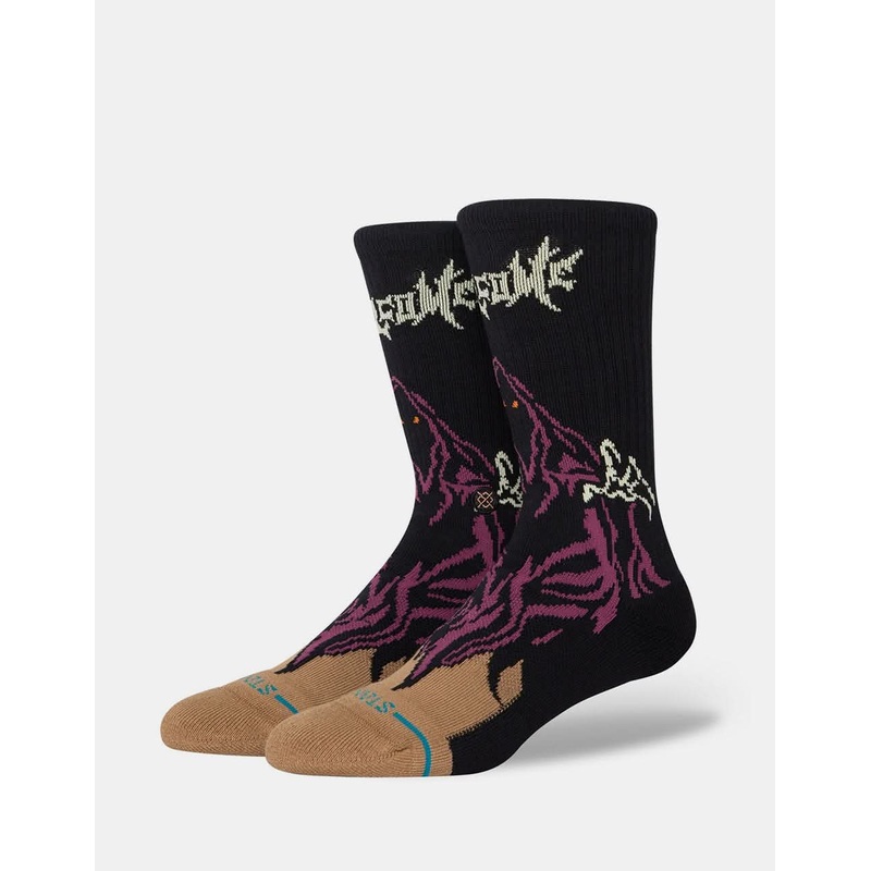 Stance x Welcome Skelly Crew Socks – Black
