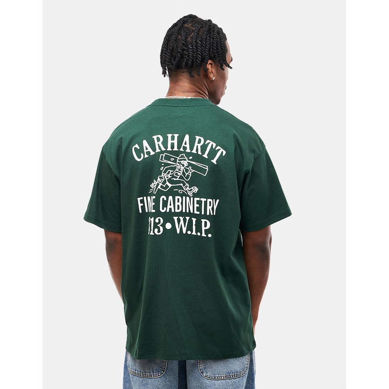 Carhartt WIP Cabinetry T-Shirt – Conifer/White