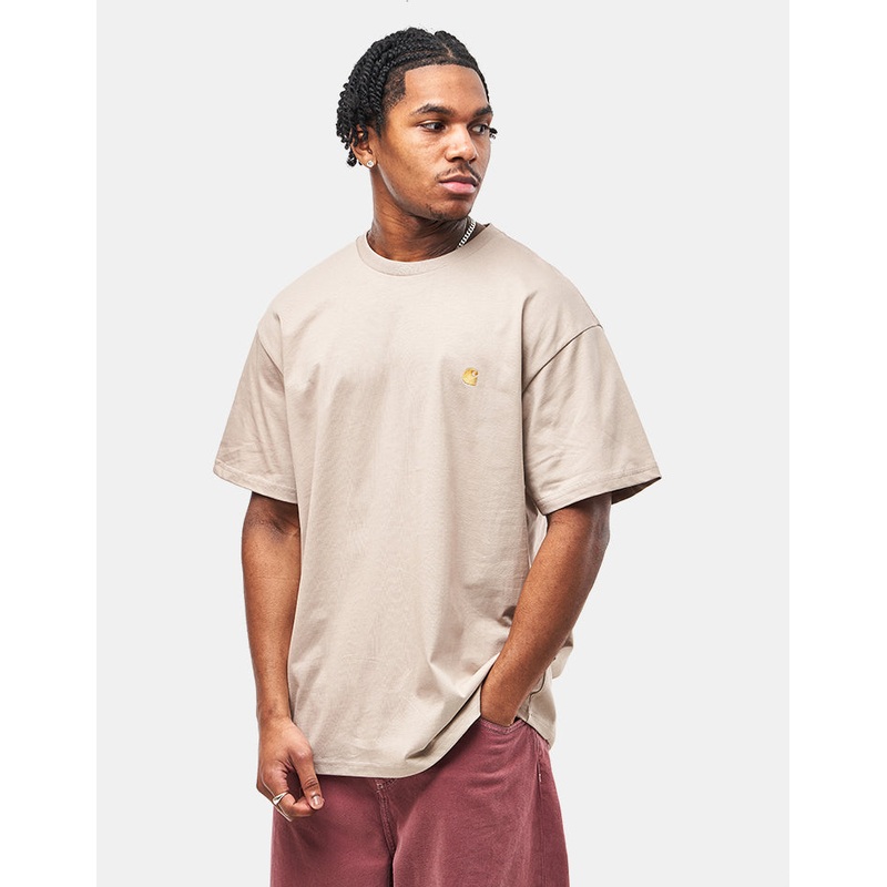 Carhartt WIP Chase T-Shirt – Dusky Beige/Gold