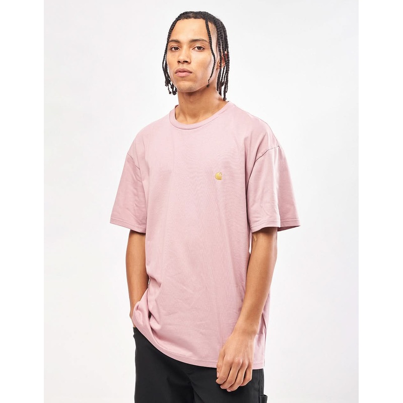 Carhartt WIP Chase T-Shirt – Glassy Pink/Gold