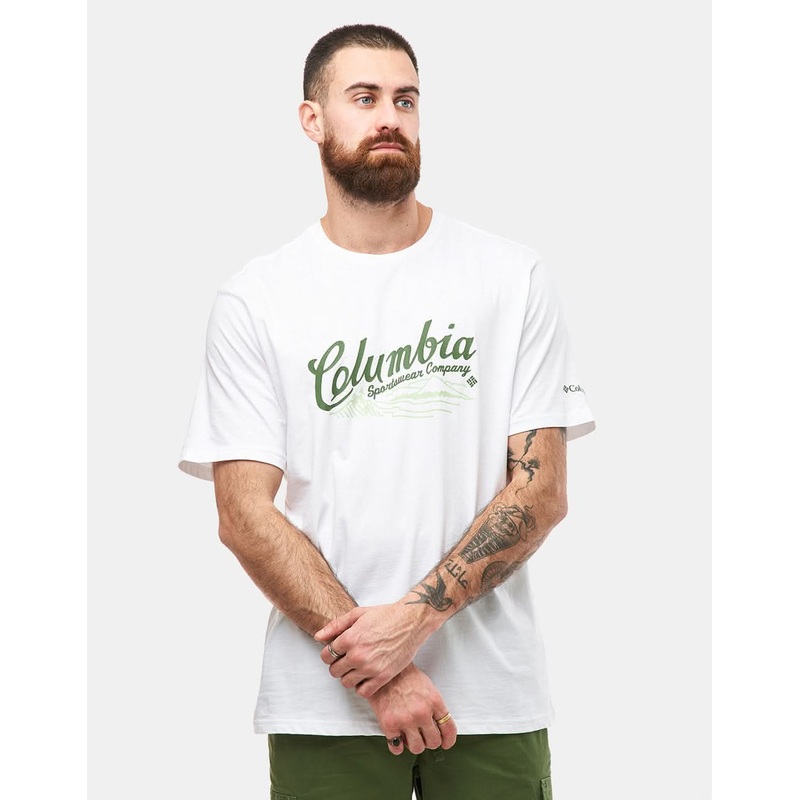 Columbia Rockaway River T-Shirt – White/Scripted Scene