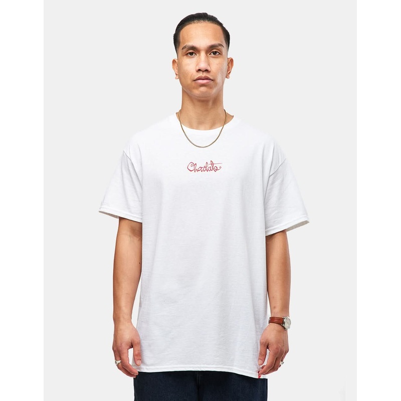 Chocolate 94 Script T-Shirt – White