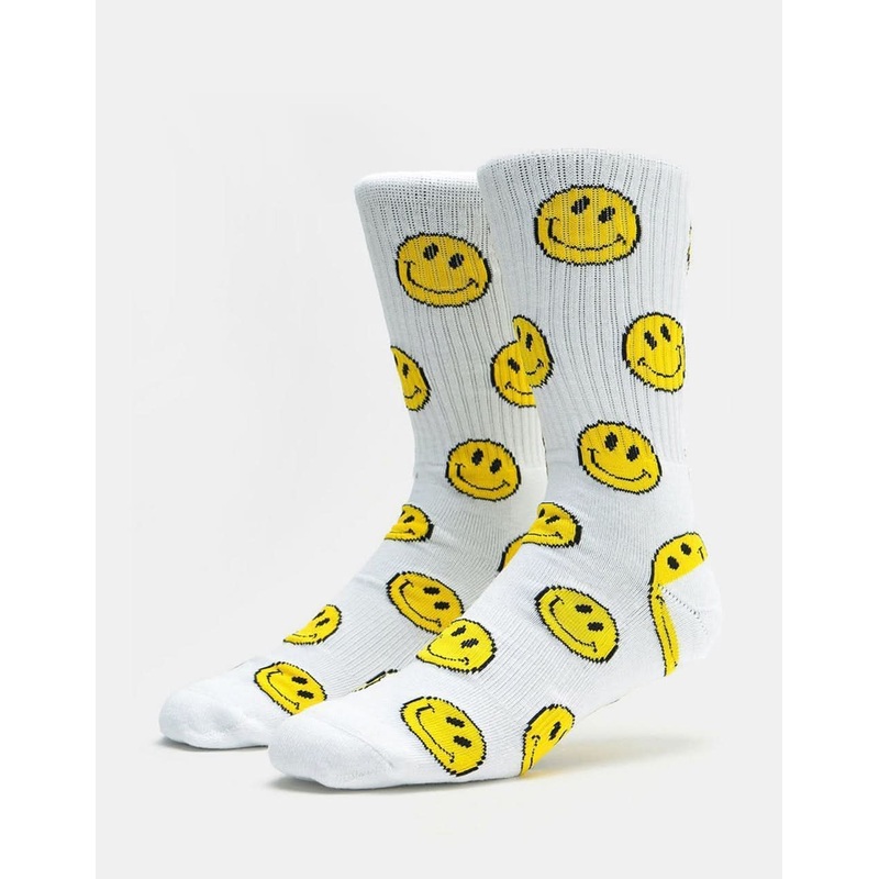 Smile Crew Socks – White