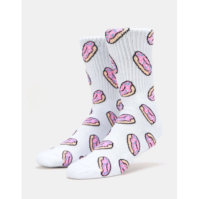 Doughnuts Crew Socks – White